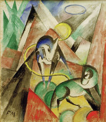 Franz Marc, Landschaft mit zwei Pferden by klassik art