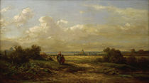 C.Spitzweg, Weite Landschaft m.Wanderern by klassik art