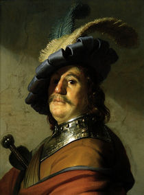 Rembrandt, Soldat mit Halskragen und ... by klassik art