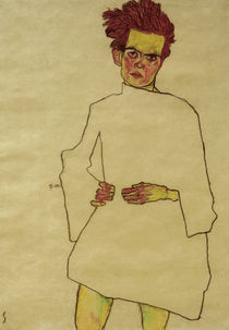 Egon Schiele, Selbstbildnis mit Hemd by klassik art