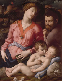 A.Bronzino, Hl.Familie mit Johanneskn. by klassik art