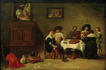 D.Teniers d.J., Gesellschaft beim Mahl by klassik art