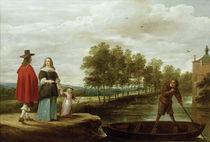 Teniers, Elegante Familie vor Ueberfahrt von klassik art