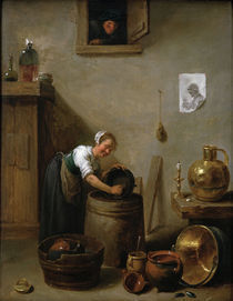 D.Teniers d.J., Jg.Maedchen beim Abwasch by klassik art