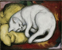 Franz Marc, Katze auf gelbem Kissen by klassik art
