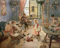 F.v.Uhde, Kinderstube by klassik art