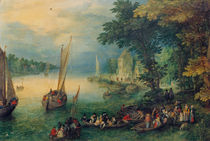 J.Brueghel d.Ae., Flusslandschaft von klassik art