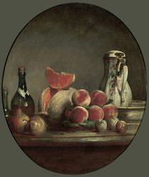 J.B.S.Chardin, Angeschnittene Melone von klassik art