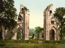 Glastonbury Abbey / Photochrom von klassik art