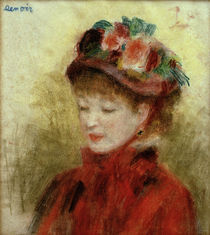 A.Renoir, Junge Frau mit Blumenhut by klassik art