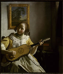 Vermeer van Delft/ Gitarrespielerin von klassik art