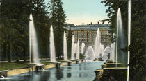 Peterhof, Schloss, Seekanal / Fotochrom von klassik art