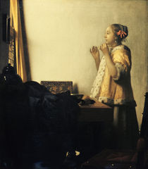 Vermeer, Junge Dame mit Perlenhalsband von klassik art