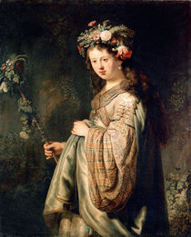 Rembrandt, Saskia als Flora by klassik art