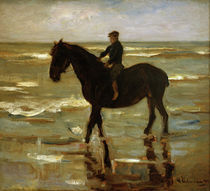 M.Liebermann, Reitender Junge am Strande by klassik art