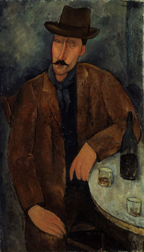 A.Modigliani, Mann mit Weinglas von klassik art