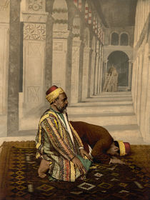 Moslems beim Gebet, Palaestina/Photchrom by klassik art