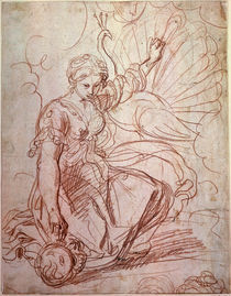 Guercino/ Juno schmueckt die Pfaue/ 17.Jh by klassik art