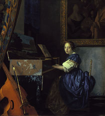 Vermeer, Sitzende Virginalspielerin von klassik art