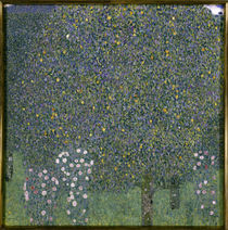Gustav Klimt, Rosenstraeuche unter Baeumen von klassik art