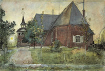 C.Larsson, Die alte Kirche von Sundborn von klassik art