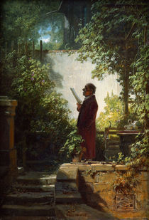 Zeitungsleser Hausgaertchen / C.Spitzweg by klassik art