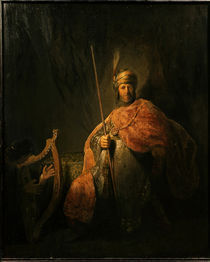 Rembrandt, David vor Saul die Harfe sp. by klassik art