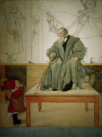 Carl Larsson, Grossvater und Esbjoern von klassik art