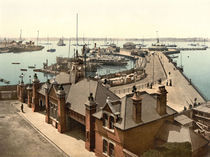 Southampton, Pier im Hafen / Photochrom by klassik art