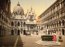 Venedig, Innenhof / Photochrom von klassik art