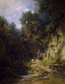 C.Spitzweg, Maedchen mit Ziege von klassik art