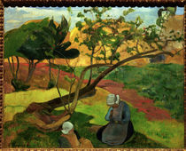 P.Gauguin,Landschaft mit breton.Frauen by klassik art