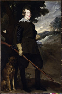 Philipp IV. als Jaeger / Gem.v.Velazquez by klassik art