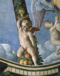 Bronzino, Putto mit Fruchtgirlande von klassik art