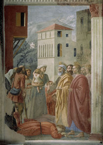 Masaccio, Petrus verteilt die Gueter von klassik art