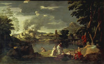 Poussin, Landschaft mit Orpheus von klassik art