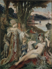 G.Moreau, Die Einhoerner by klassik art