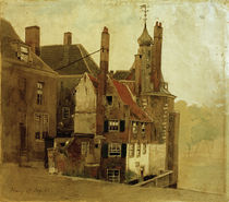 Andreas Achenbach,  Haeuser in Den Haag by klassik art