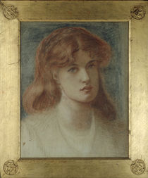 D.G.Rossetti, Maedchenkopf by klassik art