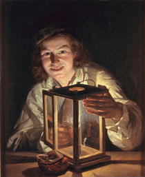 Waldmueller, Junge mit Laterne/ 1824 von klassik art