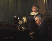 Edvard Grieg und Frau / Gem.v.Kroeyer von klassik art