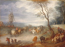 Jan Brueghel d.Ae., Landschaft mit Windm von klassik art