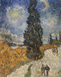 Van Gogh/Zypressenweg Sternenhimmel/1890 by klassik art