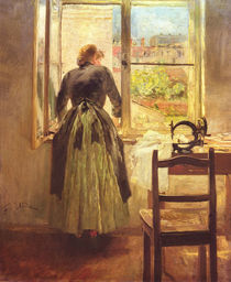 F.v.Uhde, Maedchen am Fenster by klassik art