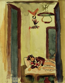 A.Macke, Frau auf Ruhebett by klassik art