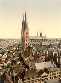 Luebeck, Marienkirche / Photochrom von klassik art