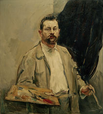 Max Slevogt, Selbstbildnis mit Palette von klassik art