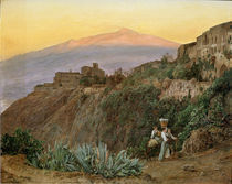 F.G.Waldmueller, Taormina mit Aetna by klassik art