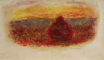 C.Monet, Heuhaufen bei Sonnenuntergang by klassik art