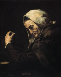 J.De Ribera, Alte Wucherin von klassik art